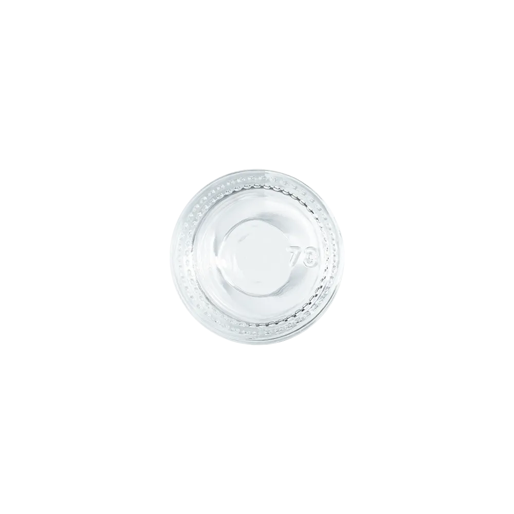 1 oz. Clear Boston Round with Black Child-Resistant Dropper (20/400) (V23) (V8)