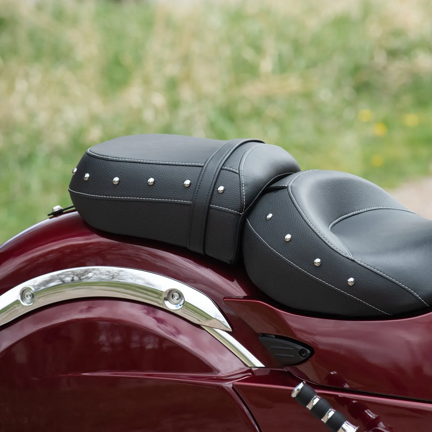 All-Weather Vinyl Passenger Seat -Black with Studs