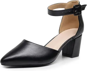 AOQUNFS Women Closed Toe Heels Ballroom Salsa Pumps Practice Performance Dancing Shoes,8005