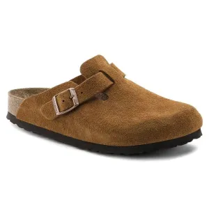 Birkenstock Boston Soft Footbed - Suede Leather - Mink