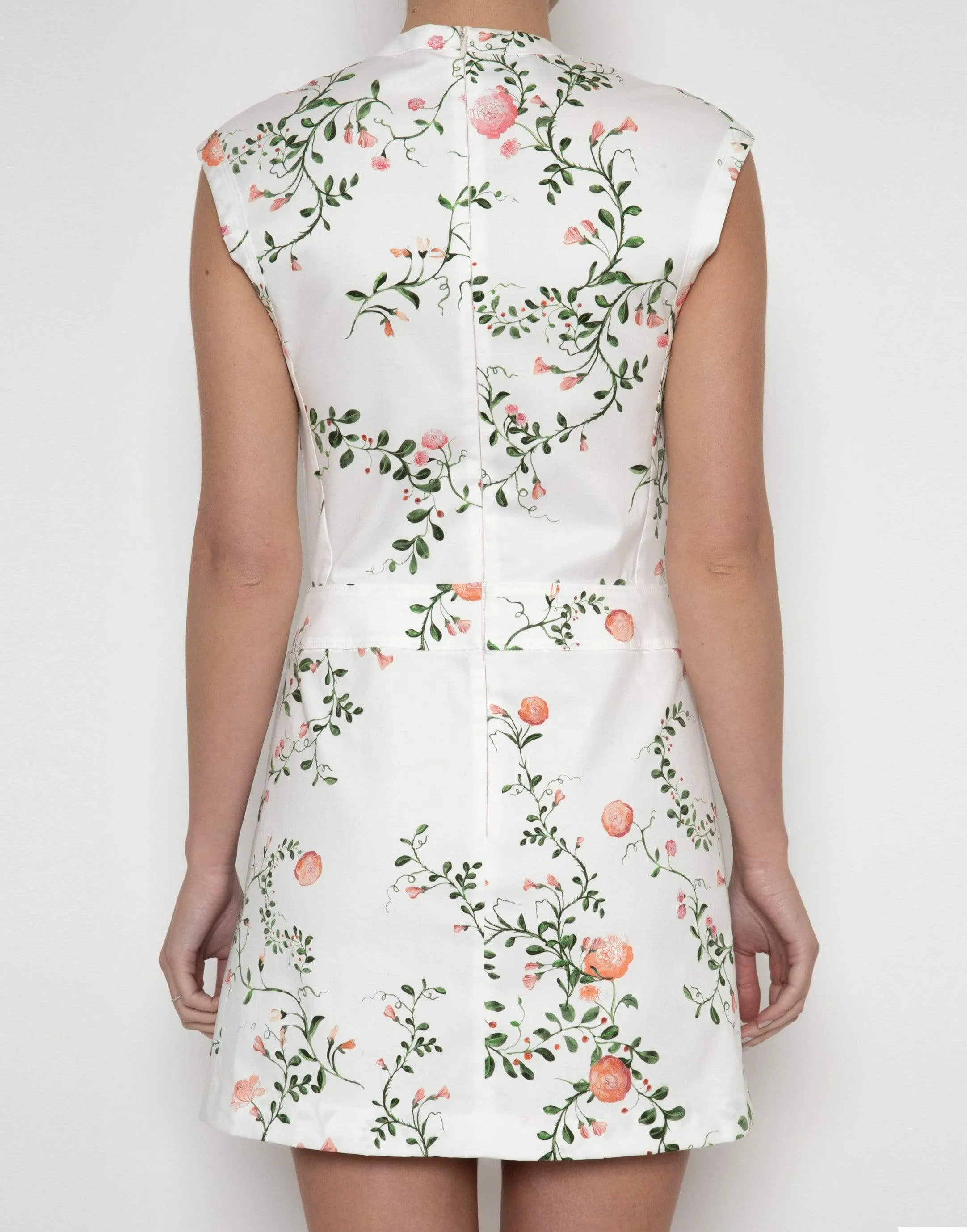 Botanical Printed Poplin Dress