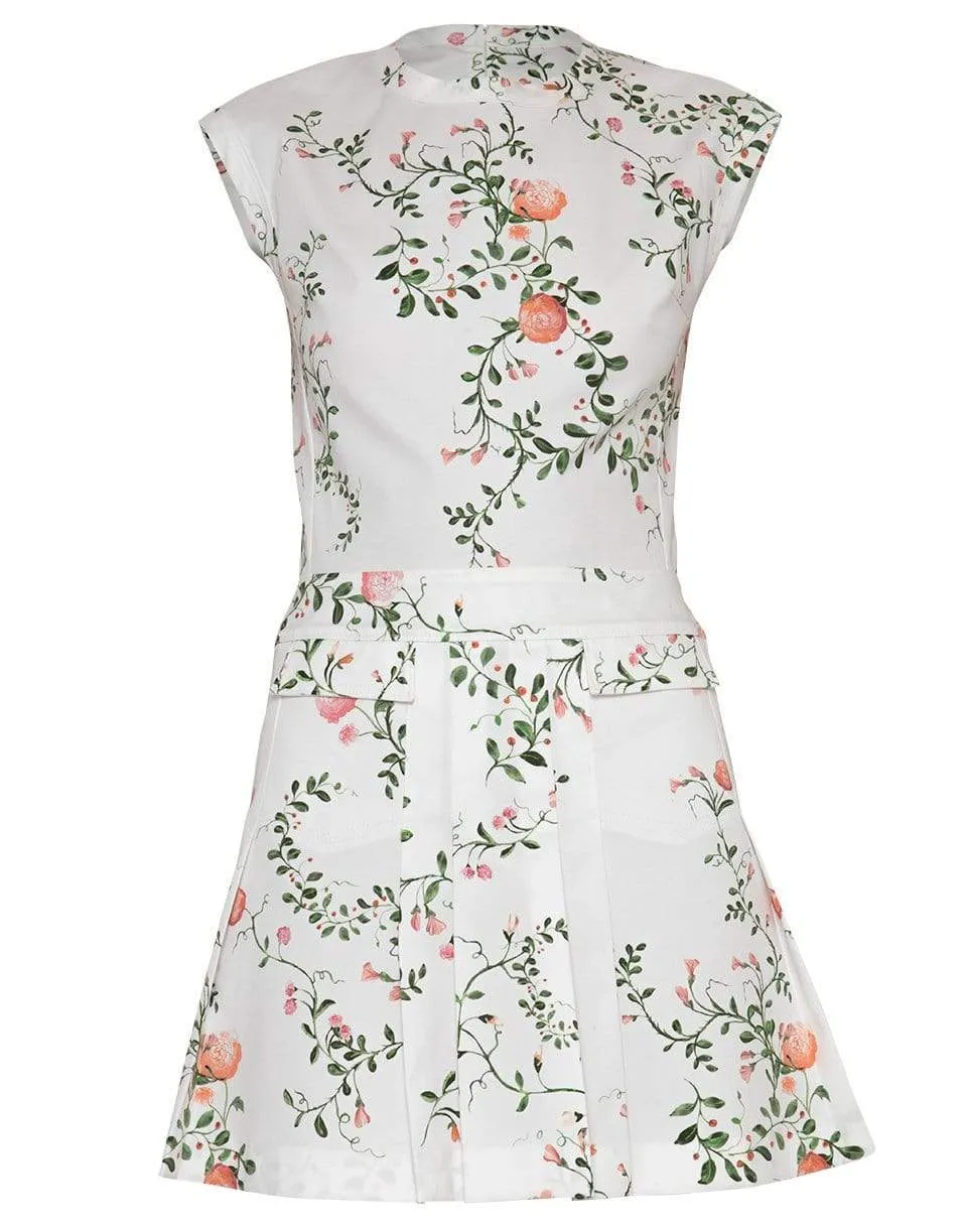 Botanical Printed Poplin Dress