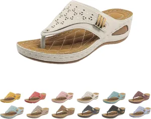 Breathable Mesh Sports Sandals With Non-Slip Sole,Womens Orthopedic Flip-Flops Summer Casual,With Arch Support