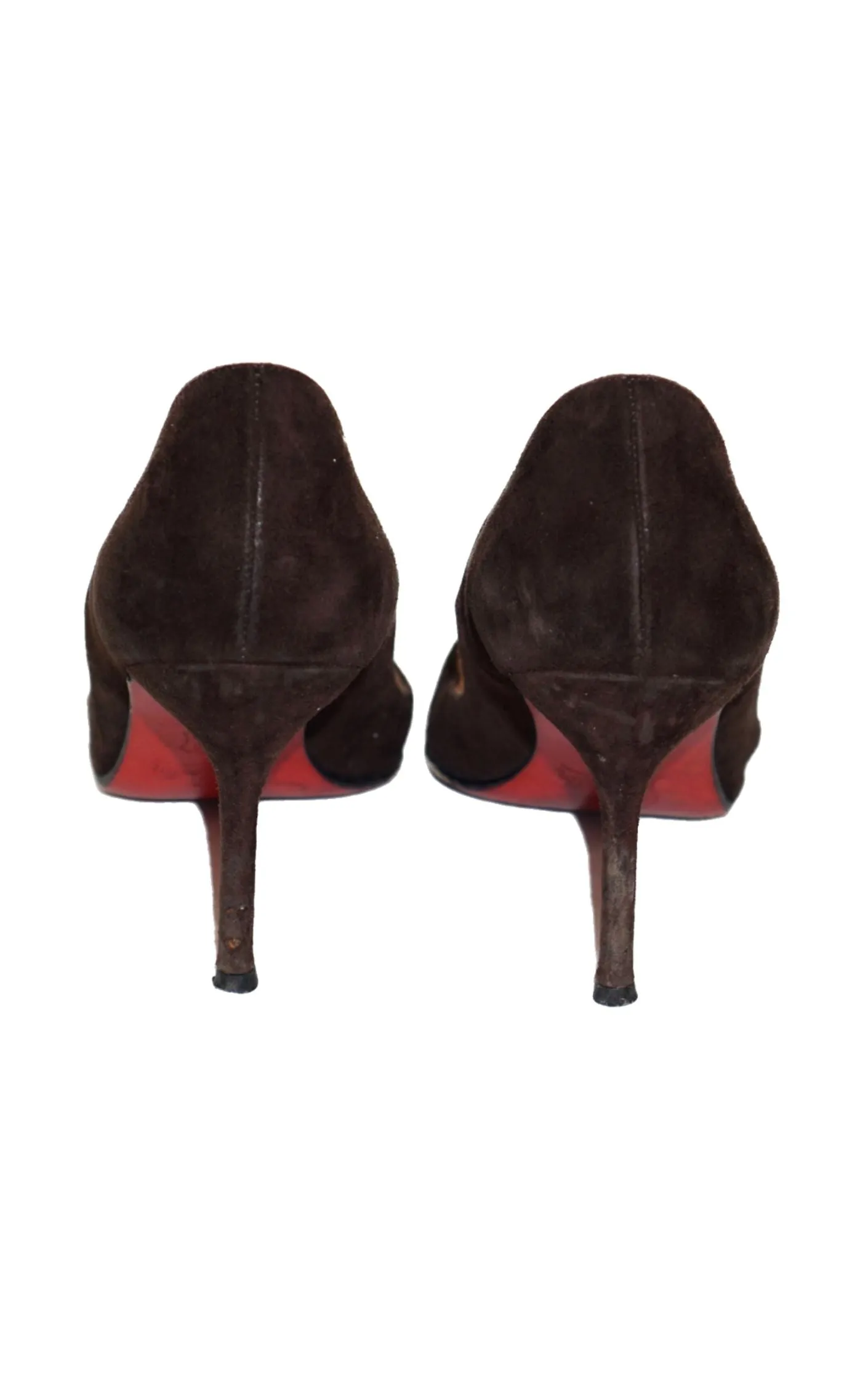 CHRISTIAN LOUBOUTIN Brown Suede Pumps