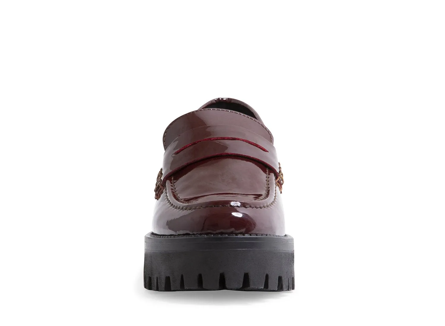 CREW BURGUNDY PATENT