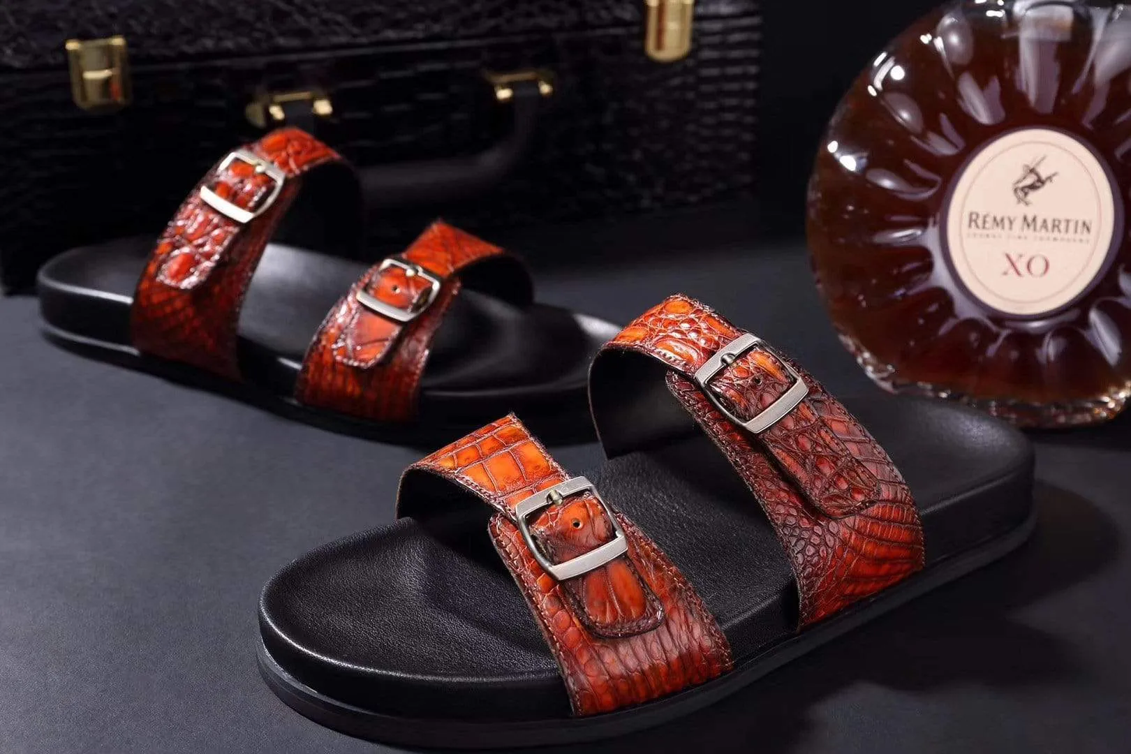 Crocodile Shoes Crocodile Leather Sandals Vintage  Brown