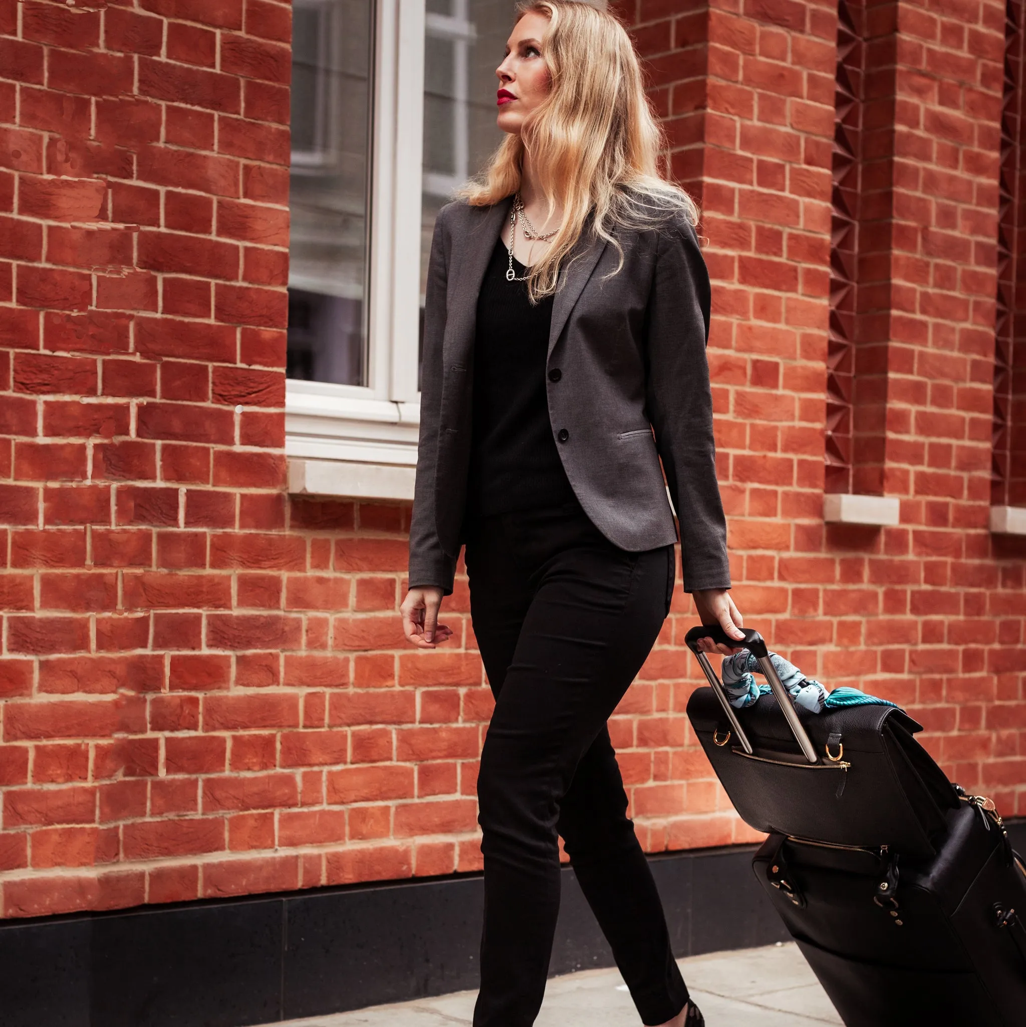 Crossbody Laptop Bag – Gold And Black Leather Computer Bag For Women