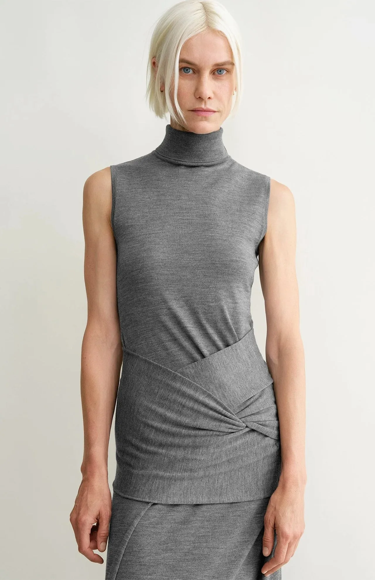 Draped Knit Dress
