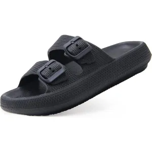 Dual Adjustable Buckles Unisex Sandals