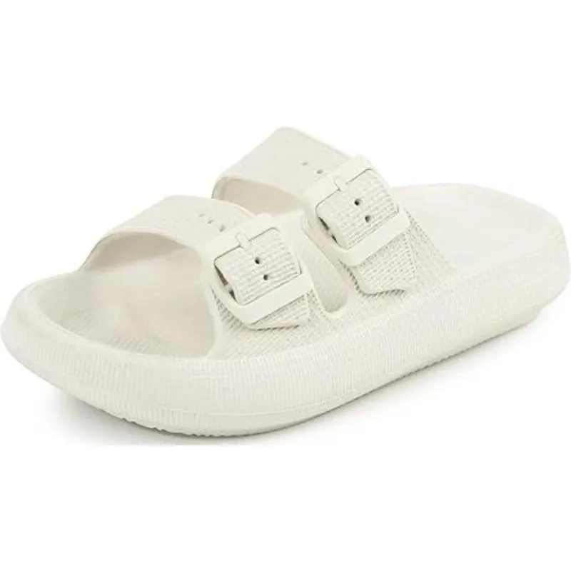 Dual Adjustable Buckles Unisex Sandals