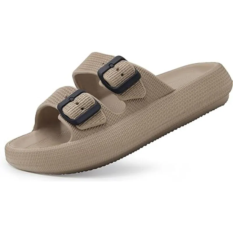 Dual Adjustable Buckles Unisex Sandals