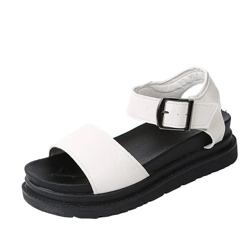 Dual Straps Platform Sandal