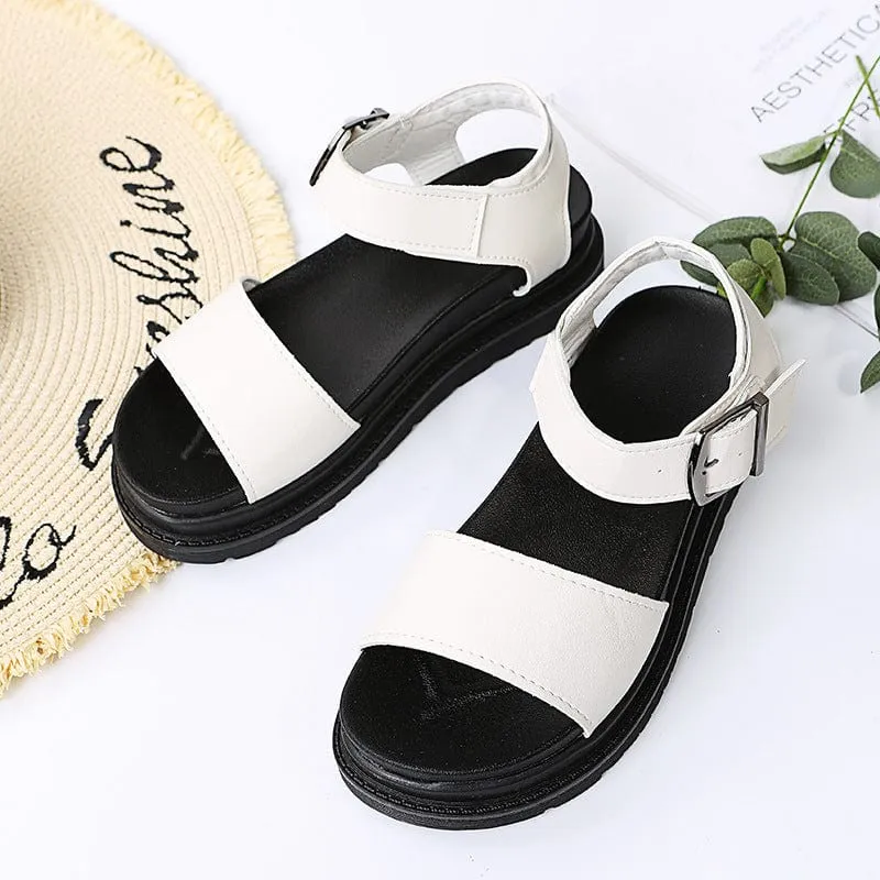 Dual Straps Platform Sandal