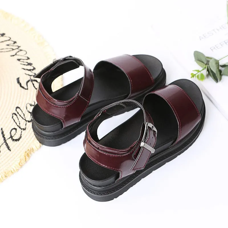 Dual Straps Platform Sandal