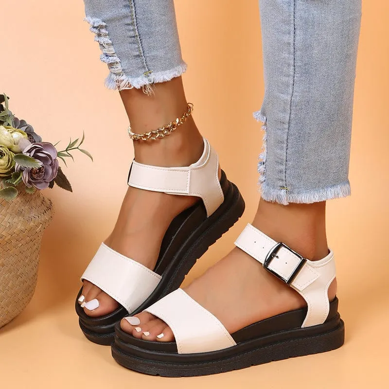 Dual Straps Platform Sandal