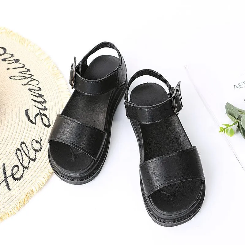 Dual Straps Platform Sandal