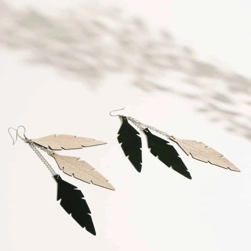 Feathers Midi Trio Earrings
