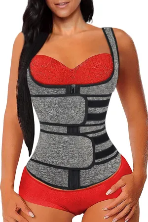 Grey Sport Latex Waist trainer Corset