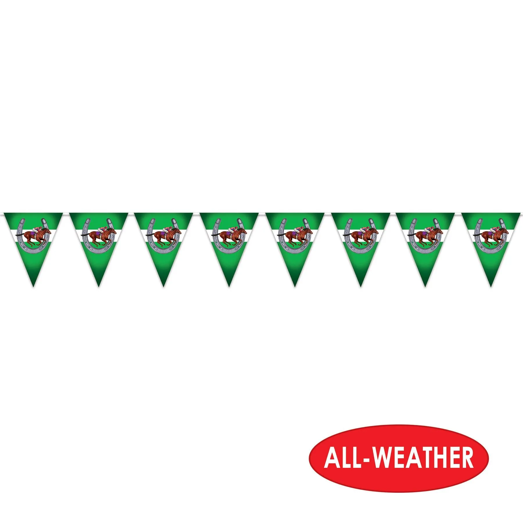 Horse Racing Party Pennant Banner