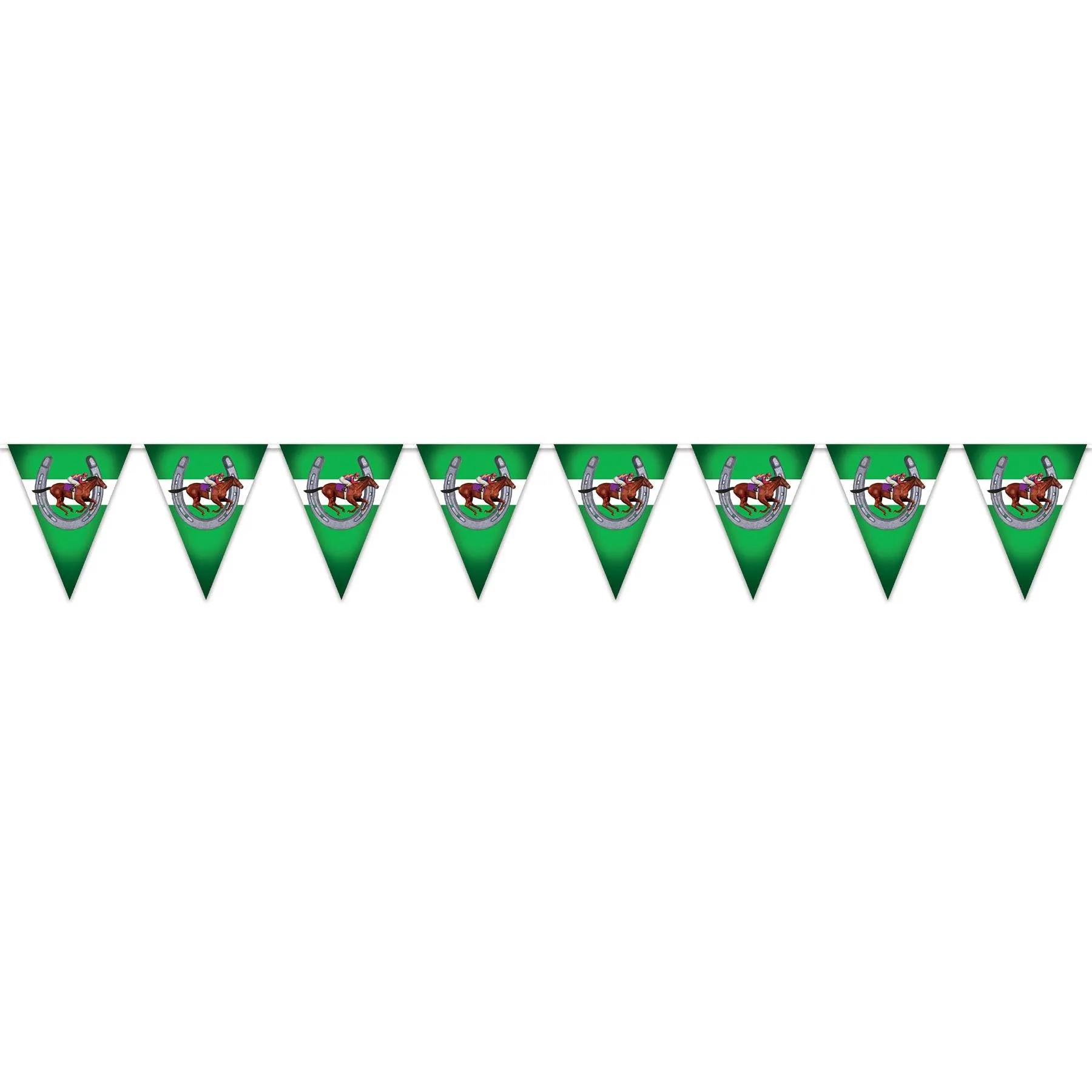 Horse Racing Party Pennant Banner