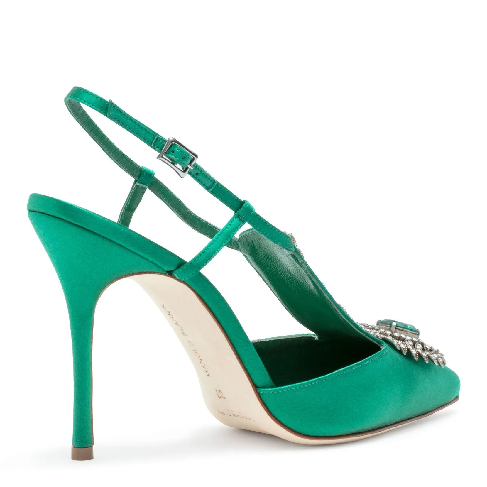 Jamala 105 Emerald Satin Pumps