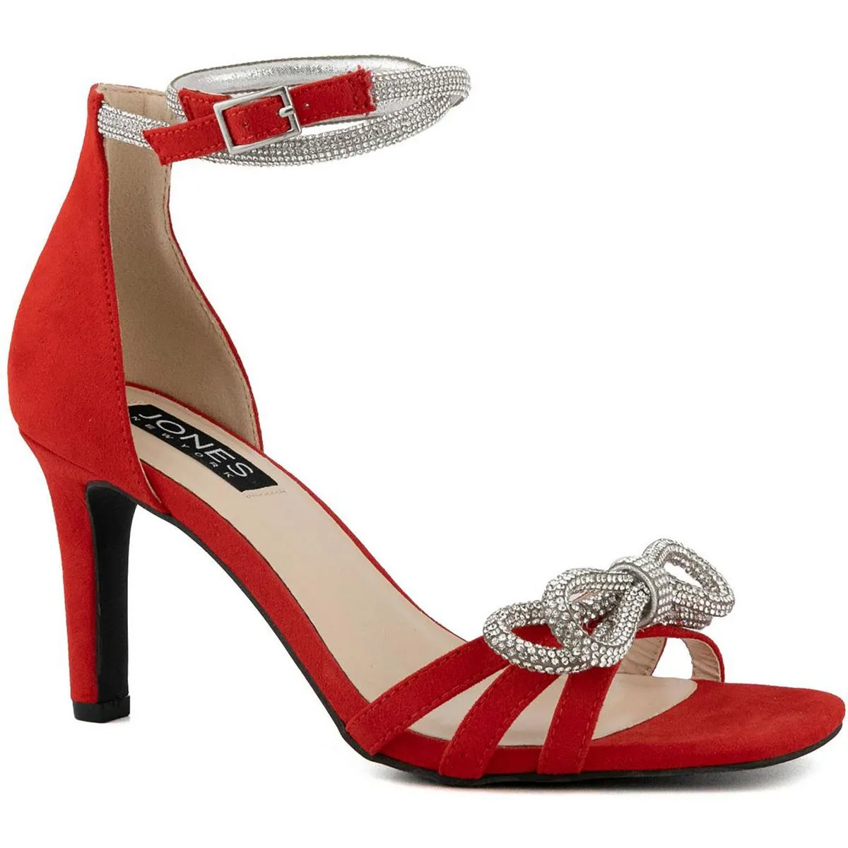 Jones New York Womens Tarrie Faux Suede Open Toe Pumps