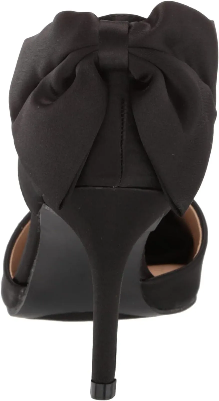 Journee Collection Womens Tanzi Satin D'Orsay Heels Shoes TANZI-PUMP Black 9M