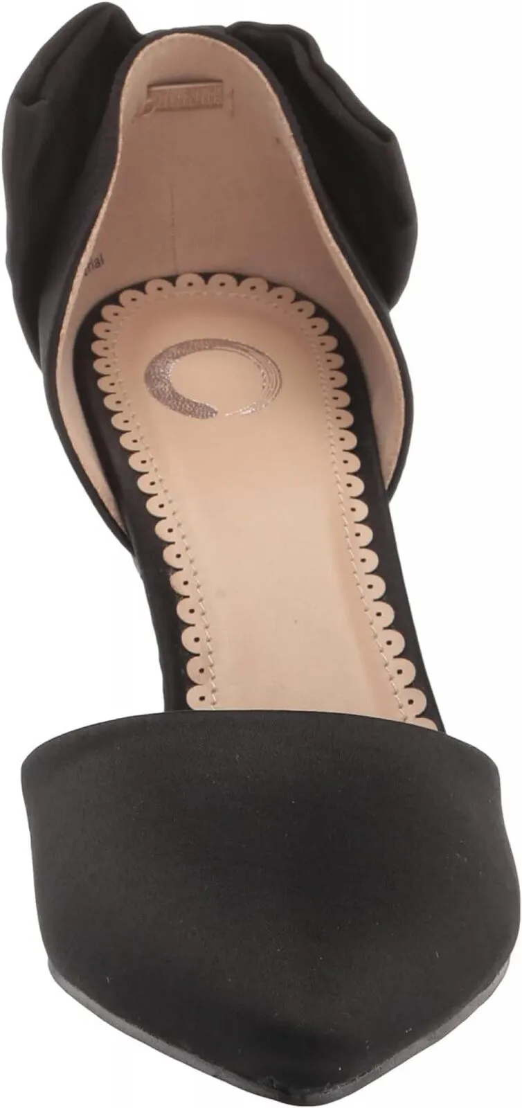 Journee Collection Womens Tanzi Satin D'Orsay Heels Shoes TANZI-PUMP Black 9M