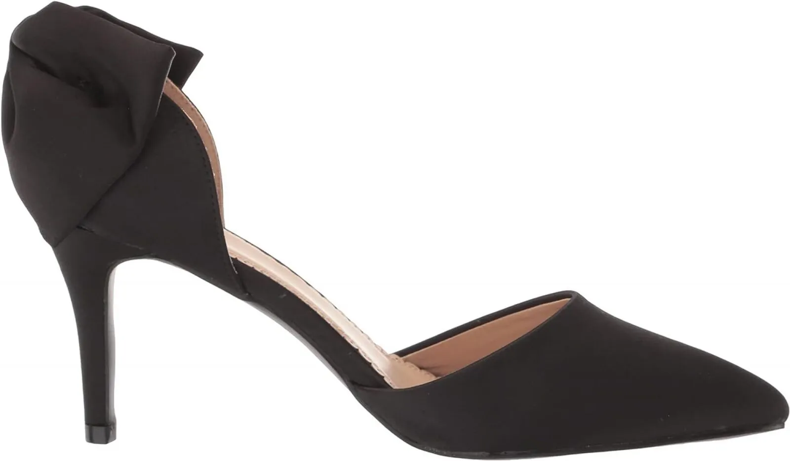 Journee Collection Womens Tanzi Satin D'Orsay Heels Shoes TANZI-PUMP Black 9M