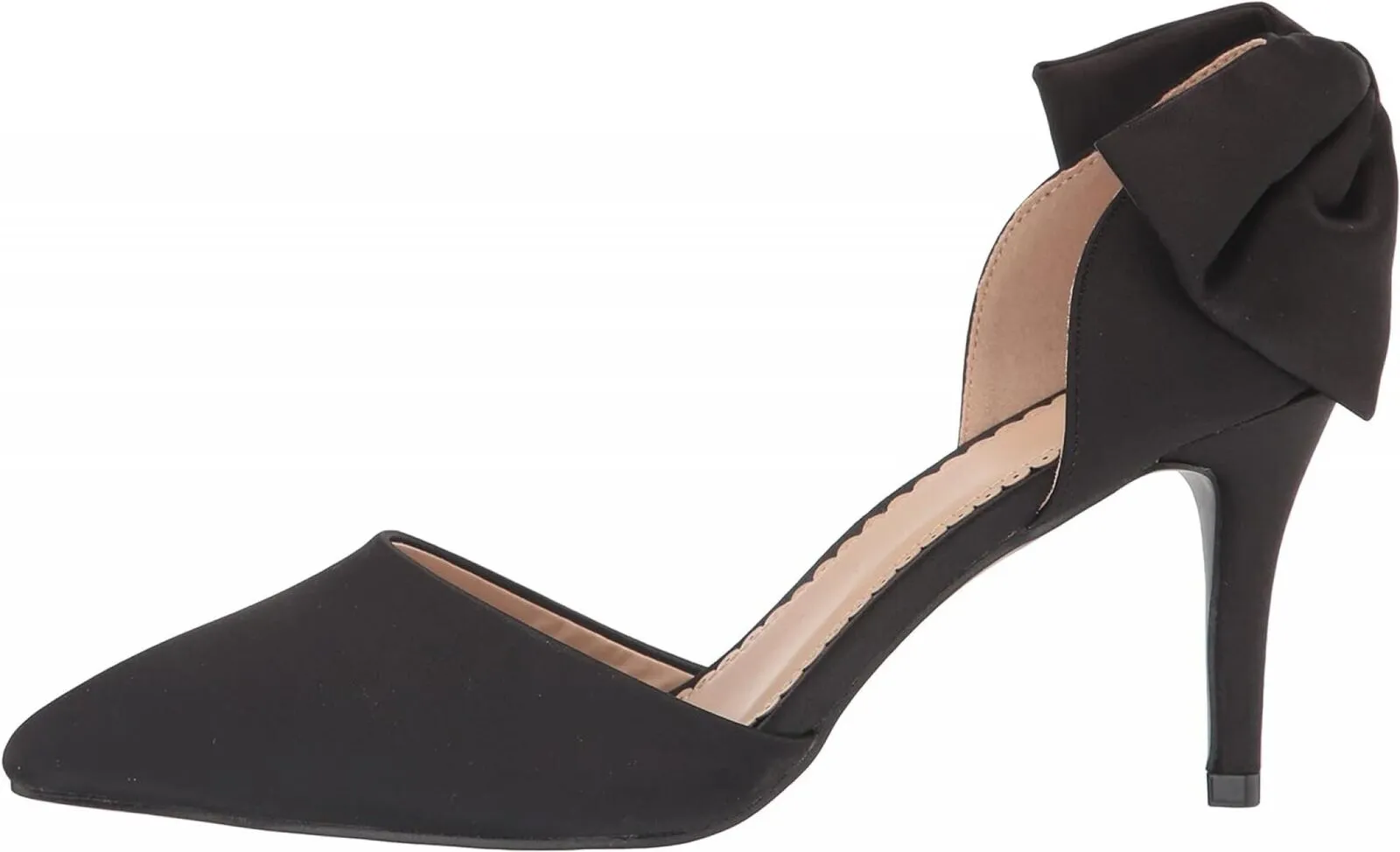 Journee Collection Womens Tanzi Satin D'Orsay Heels Shoes TANZI-PUMP Black 9M