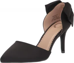 Journee Collection Womens Tanzi Satin D'Orsay Heels Shoes TANZI-PUMP Black 9M