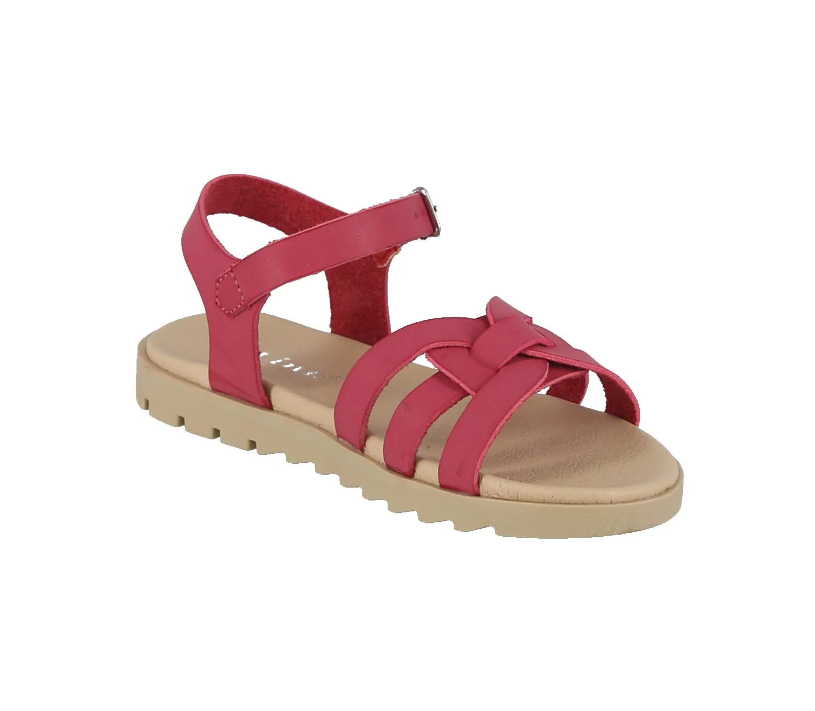 KID'S SHOES FUCHSIA PU LEATHER SANDALS OLIVIA-01K