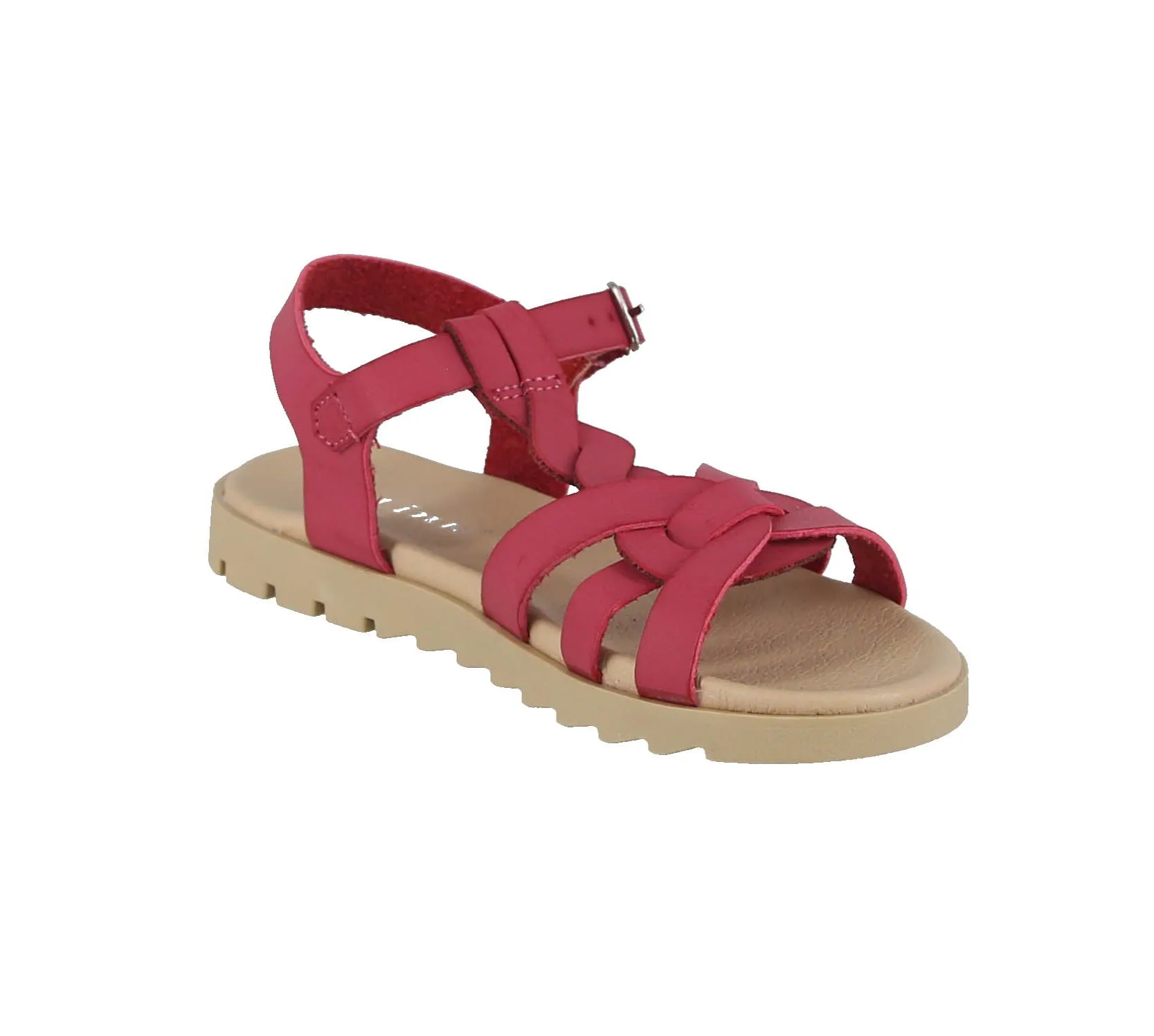 KID'S SHOES FUCHSIA PU LEATHER SANDALS OLIVIA-02K