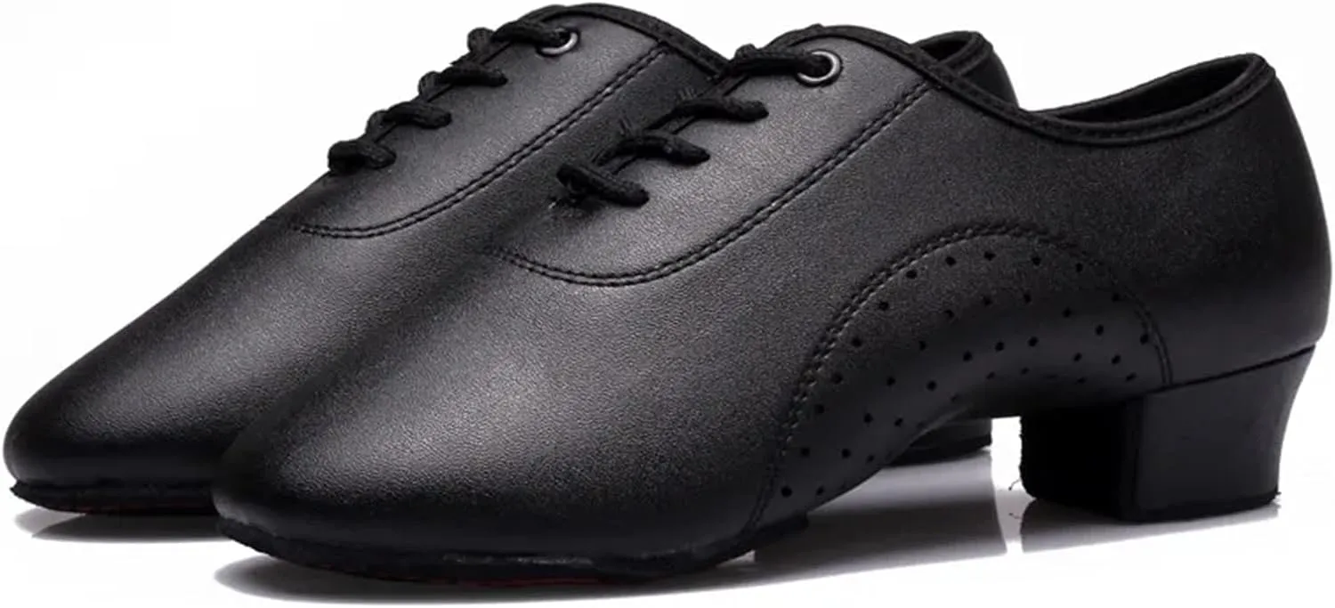 Latin Dance Shoes Men Latin Dance Shoes Leather Men Modern Ballroom International Dance Square Male Dancing Shoe Soft Sole Sneakers