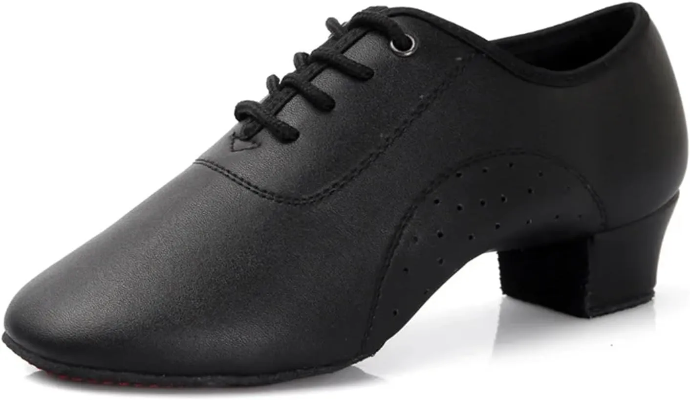 Latin Dance Shoes Men Latin Dance Shoes Leather Men Modern Ballroom International Dance Square Male Dancing Shoe Soft Sole Sneakers