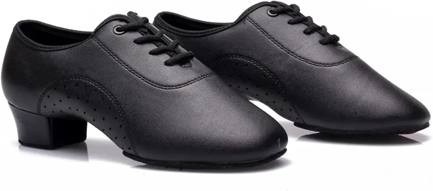 Latin Dance Shoes Men Latin Dance Shoes Leather Men Modern Ballroom International Dance Square Male Dancing Shoe Soft Sole Sneakers