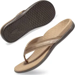 LLSOARSS Plantar Fasciitis Feet Sandal with Arch Support - Best Orthotic flip Flops for Flat FeetHeel Pain- for Women