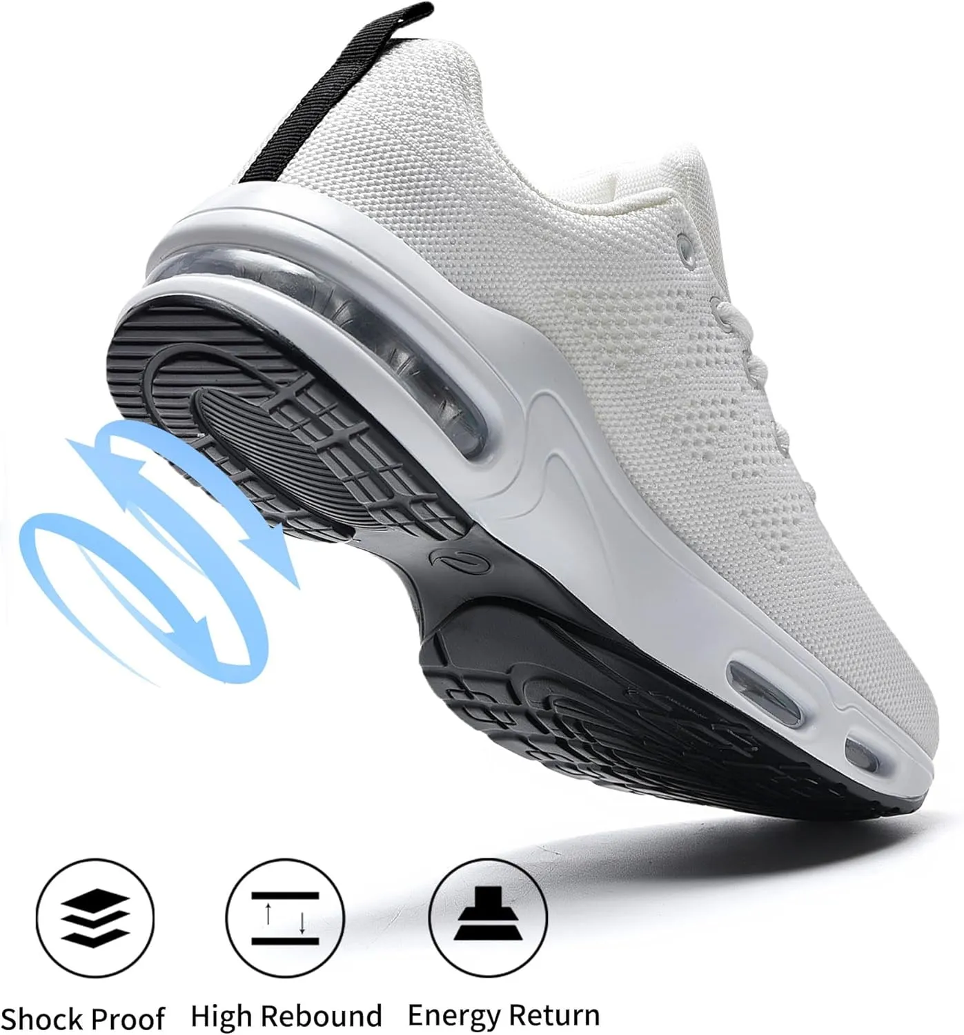 MAFEKE Womens Air Running Shoes Tennis Walking Sneakers Athletic Sport Shoes Lightweight Slip On Footwear for Gym Jogging Size 5.5-11