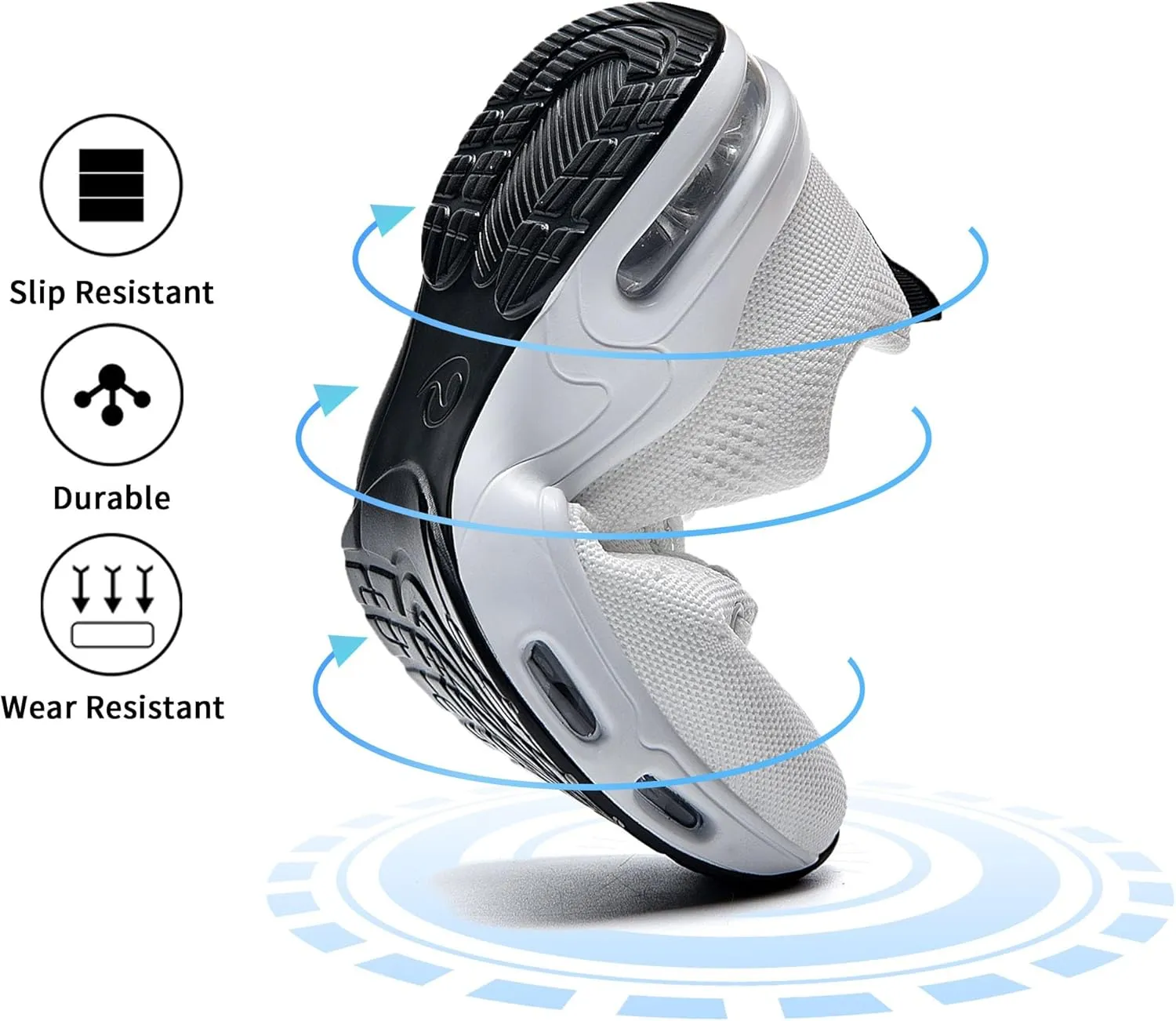 MAFEKE Womens Air Running Shoes Tennis Walking Sneakers Athletic Sport Shoes Lightweight Slip On Footwear for Gym Jogging Size 5.5-11