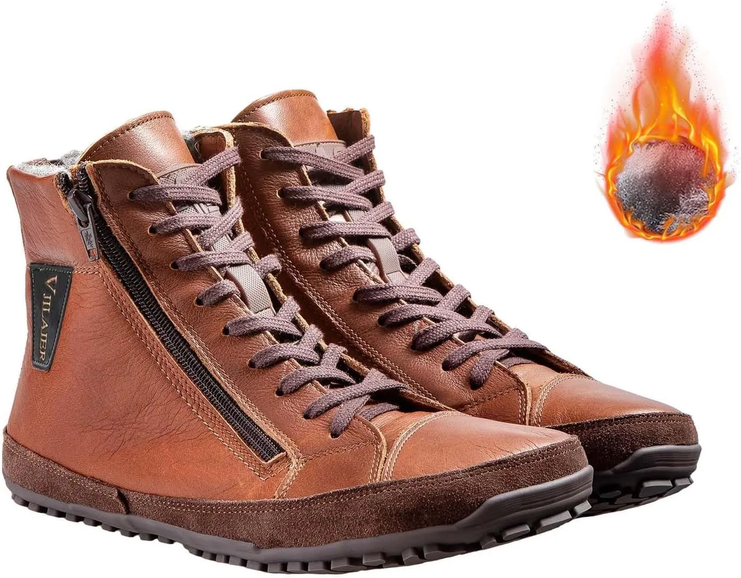 Magic Shoes Alaskan Mens, Barefoot Winter Boots Women, Non-Slip Hiking Footwear With Fleece Lined, Comfort Warm Work Boots Grounded Shoes Zero Drop Booties for Walking Fishing Trekking