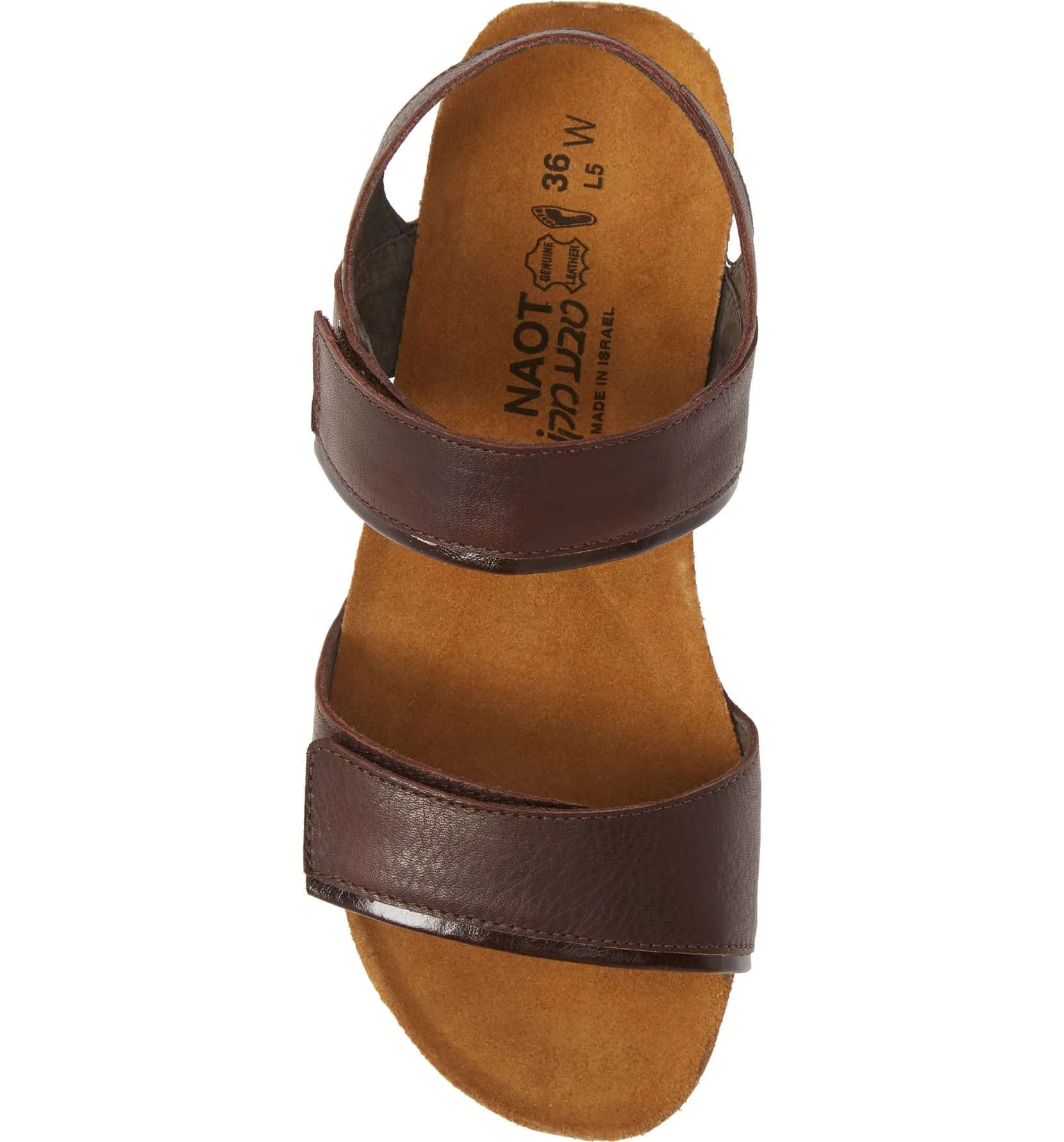 Naot Womens Aisha Soft Brown Leather Walnut