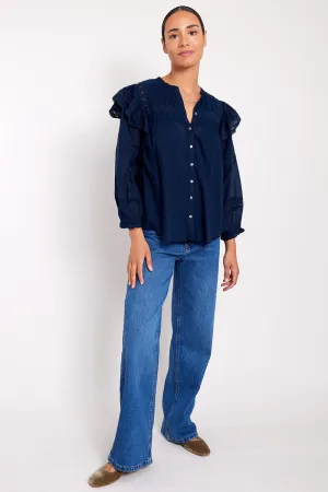 Niamh Broderie Organic Cotton Top