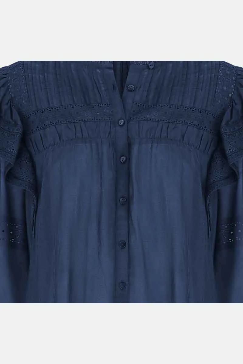 Niamh Broderie Organic Cotton Top