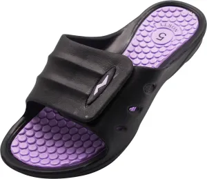 Norty WOMENS 5-10 ATHLEISURE SLIDE SANDAL PURPLE