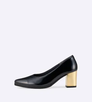 Pointed mirror heel pumps