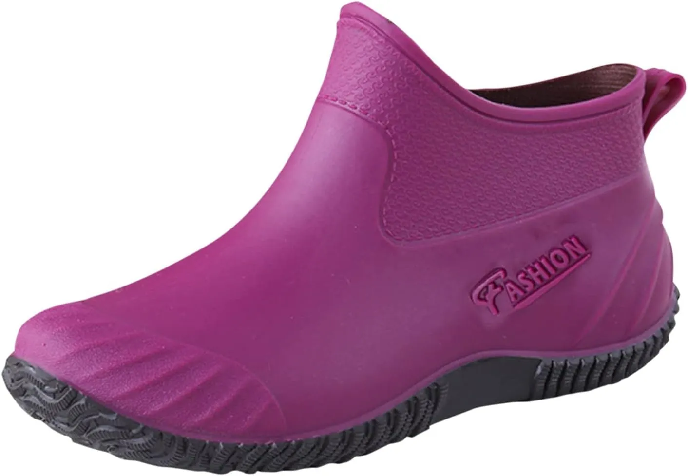 Rain Boots Women Women's Short Rain Boots Waterproof Anti Slip Rubber Ankle Chelsea Booties Comfortable Garden Shoes
