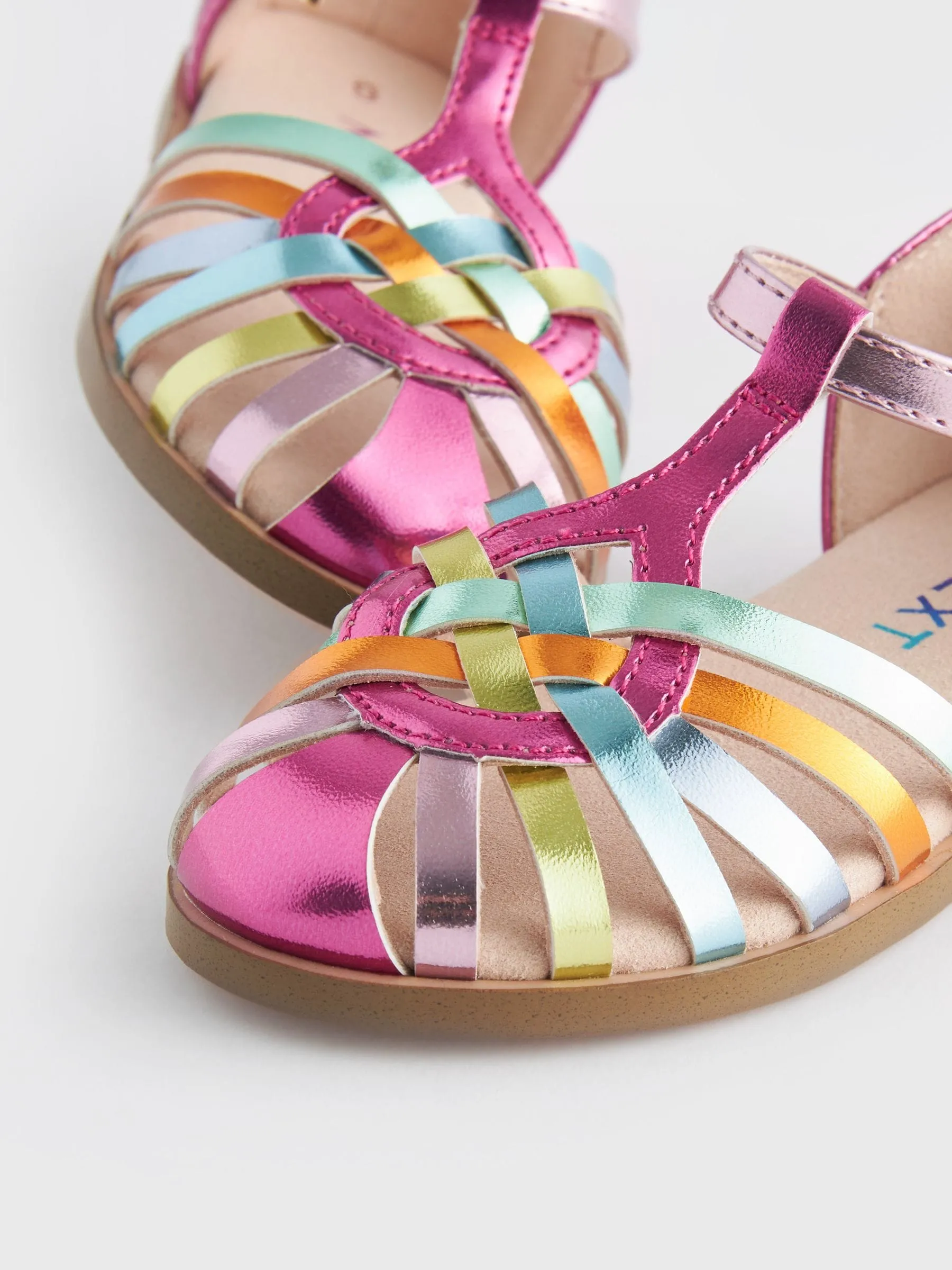 Rainbow Metallic Fisherman Occasion Sandals