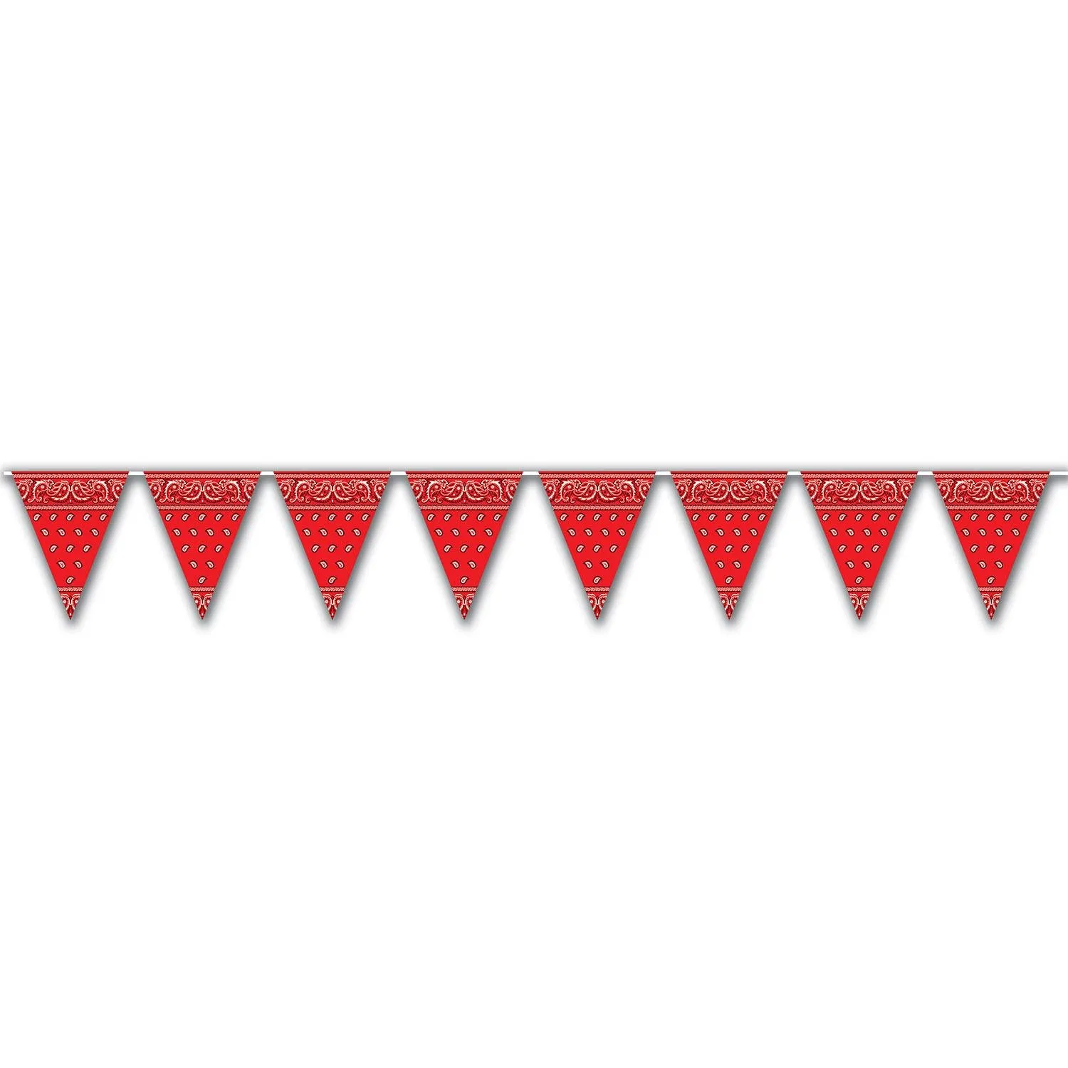 Red Bandana Party Pennant Banner