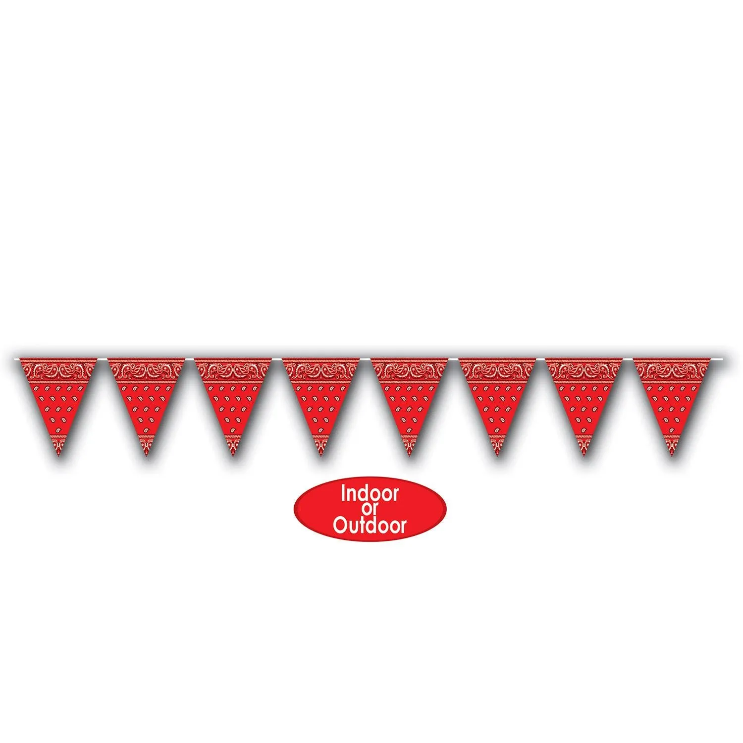 Red Bandana Party Pennant Banner