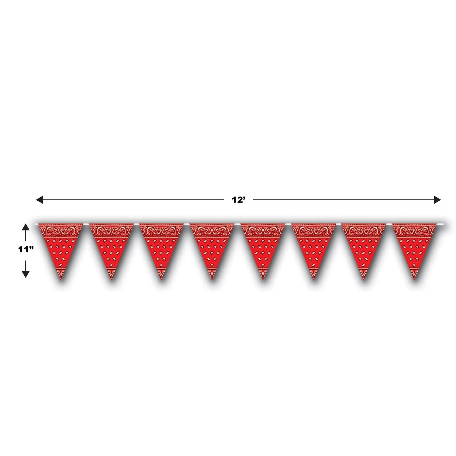 Red Bandana Party Pennant Banner